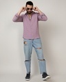 Shop Men's Periwinkle Purple Textured Shirt-Full