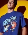 Shop Men's Blue Pete the Fighter Graphic Printed Oversized T-shirt