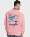 Shop Men's Pink Airborne Fleet Graphic Printed Oversized Sweatshirt-Design