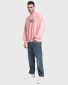 Shop Men's Pink Airborne Fleet Graphic Printed Oversized Sweatshirt