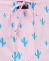 Shop Men's Pink All Over Cactus Printed Cotton Pyjamas