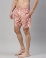 Shop Men's Pink All Over Floral Printed Cotton Boxers-Full