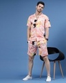 Shop Men's Pink All Over Floral Printed Slim Fit Co-ordinates-Full