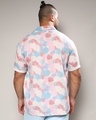 Shop Men's Blush Pink & Light Blue All Over Printed Oversized Plus Size Shirt-Design