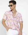 Shop Men's Pink All Over Printed Shirt-Front