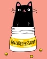 Shop Men's Pink Anti Depressant Graphic Printed T-shirt-Full