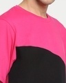 Shop Men's Pink & Black Color Block Oversized T-shirt
