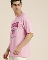 Shop Men's Pink Boston Typography Oversized T-shirt-Design