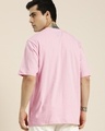 Shop Men's Pink Boston Typography Oversized T-shirt-Full