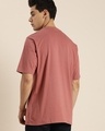 Shop Men's Pink Brooklyn Typography Oversized T-shirt-Full