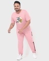 Shop Men's Pink Certified Troublemakers Graphic Printed Plus Size T-shirt-Design