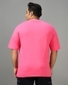 Shop Men's Pink Chaos Typography Oversized Plus Size T-shirt-Design