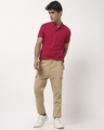 Shop Men's Pink Classic Polo T-shirt-Full