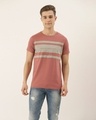 Shop Men's Pink Colourblocked T-shirt