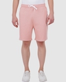 Shop Men's Pink Cotton Lounge Shorts-Front