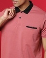 Shop Men's Pink Cotton Polo T-shirt