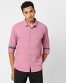 Shop Men's Pink Cotton Shirt-Front