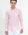 Shop Men's Pink Cotton Shirt-Front