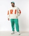 Shop Men's Gardenia Drip Typography Oversized Plus Size Hoodies-Full