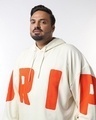 Shop Men's Gardenia Drip Typography Oversized Plus Size Hoodies