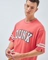 Shop Men's Pink Dunk Graphic Printed Oversized T-shirt