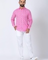 Shop Men's Pink Embroidered Shirt-Design