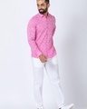 Shop Men's Pink Embroidered Shirt-Full
