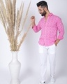 Shop Men's Pink Embroidered Shirt