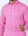 Shop Men's Pink Embroidered Shirt
