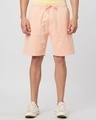 Shop Men's Pink Embroidered Shorts-Front