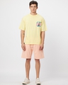 Shop Men's Pink Embroidered Shorts-Full