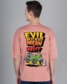 Shop Men's Pink Evil Wicked Graphic Printed Oversized T-shirt-Front