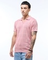 Shop Men's Pink Flatknit Polo T-shirt-Design