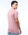 Shop Men's Pink Flatknit Polo T-shirt-Full