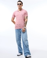 Shop Men's Pink Flatknit Polo T-shirt