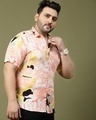 Shop Men's Pink All Over Floral Printed Plus Size Shirt-Design