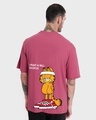 Shop Men's Pink Garfield Workout Graphic Printed Oversized T-shirt-Design