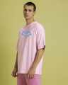 Shop Men's Pink Gotham City Guardian Graphic Printed Oversized T-shirt-Design