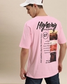 Shop Men's Pink Graphic Print Oversized Fit T-shirt-Design