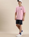 Shop Men's Pink Graphic Print Oversized Fit T-shirt