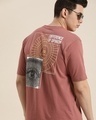 Shop Men's Pink Graphic Printed Oversized T-shirt-Front