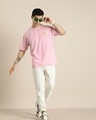 Shop Men's Pink Graphic Printed Oversized T-shirt-Full