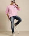 Shop Men's Pink Graphic Printed Oversized T-shirt-Full
