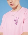 Shop Men's Pink Graphic Printed Oversized T-shirt