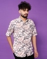 Shop Men's Pink & Grey Corduroy All Over Printed Relaxed Fit Shirt-Design