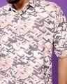 Shop Men's Pink & Grey Corduroy All Over Printed Relaxed Fit Shirt