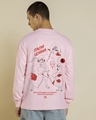 Shop Men's Pink Itachi Uchiha Genjutsu Graphic Printed Oversized T-shirt-Front