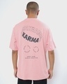 Shop Men's Pink Karma Circle Typography Oversized T-shirt-Design