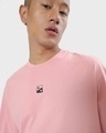 Shop Men's Pink Karma Circle Typography Oversized T-shirt