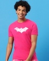 Shop Men's Pink Logo Batman (BML) (GID) T-shirt-Front